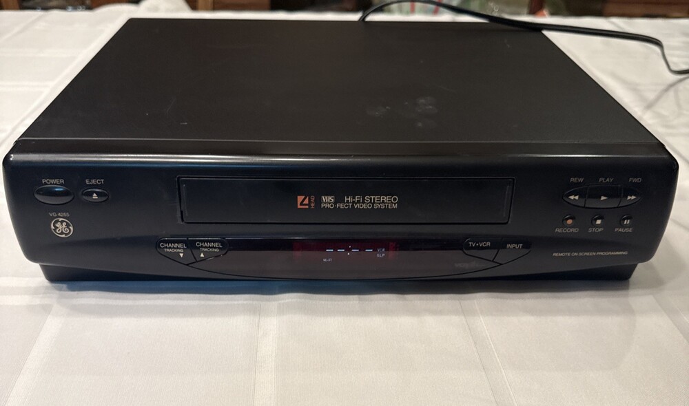 GE VG4255 4-Head VHS Hi-Fi Stereo VCR Video Cassette Recorder